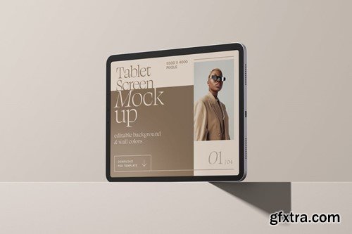 Horizontal iPad Pro Screen Mockup Set 2PDZWMK