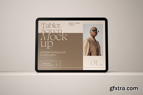 Horizontal iPad Pro Screen Mockup Set 2PDZWMK