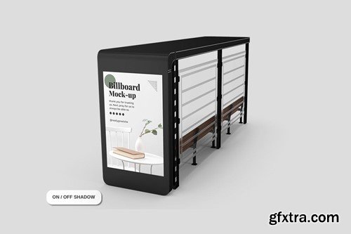 Billboard Bus Stop Station Mockup CRZU9TD Billboard Bus Stop Station Mockup CRZU9TD
