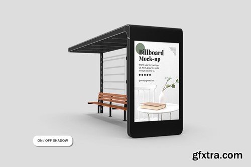 Billboard Bus Stop Station Mockup CRZU9TD Billboard Bus Stop Station Mockup CRZU9TD