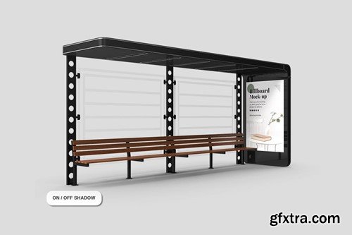 Billboard Bus Stop Station Mockup CRZU9TD Billboard Bus Stop Station Mockup CRZU9TD
