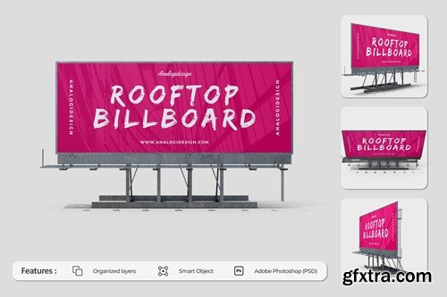 Rooftop Billboard Mockup VC9SQQW Rooftop Billboard Mockup VC9SQQW