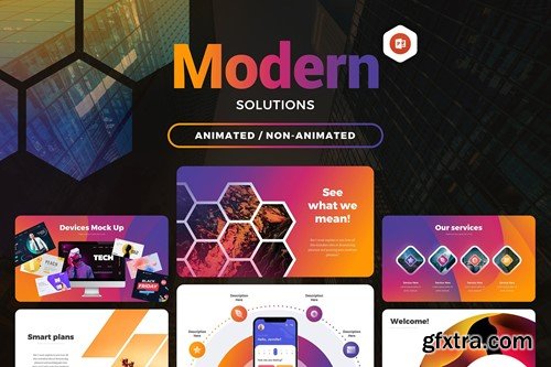 Corporate Modern Solutions PowerPoint WPX6P77 Corporate Modern Solutions PowerPoint WPX6P77