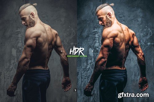 HDR Grunge Photoshop Action T87AJ35