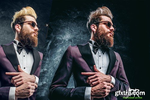 HDR Grunge Photoshop Action T87AJ35