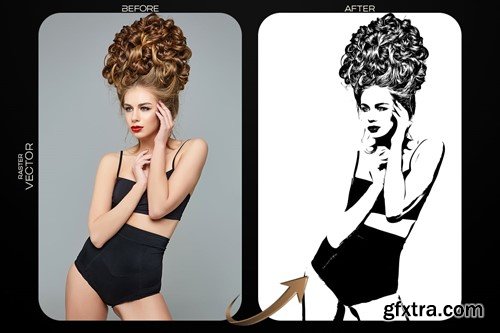 Raster Into Vector Photoshop Action 75J6CU7 Raster Into Vector Photoshop Action 75J6CU7