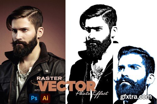 Raster Into Vector Photoshop Action 75J6CU7 Raster Into Vector Photoshop Action 75J6CU7