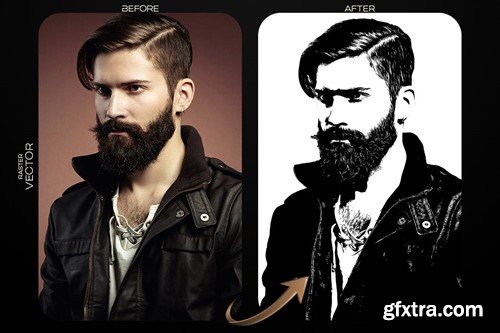 Raster Into Vector Photoshop Action 75J6CU7 Raster Into Vector Photoshop Action 75J6CU7