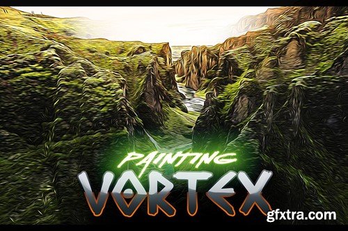 Vortex Painting Photoshop Action 36SVH23 Vortex Painting Photoshop Action 36SVH23
