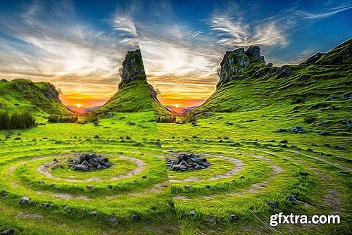 Vortex Painting Photoshop Action 36SVH23 Vortex Painting Photoshop Action 36SVH23