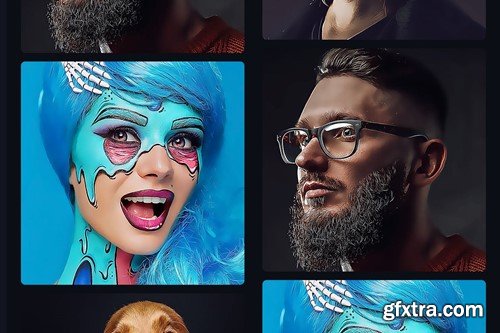 Cartoon Painting Photo Actions D93WPFX Cartoon Painting Photo Actions D93WPFX