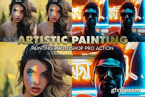 Artistic Painting Photoshop Action G5TFSPC Artistic Painting Photoshop Action G5TFSPC