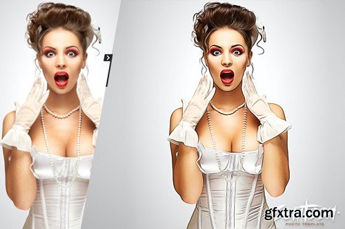 Cartoon Painting Photo Template - Smart Object 2RDT655 Cartoon Painting Photo Template - Smart Object 2RDT655