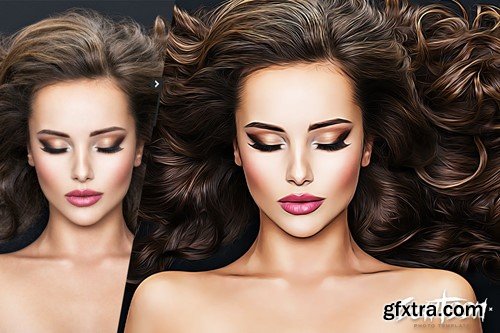 Cartoon Painting Photo Template - Smart Object 2RDT655 Cartoon Painting Photo Template - Smart Object 2RDT655