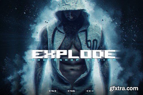 EXPLODE Photoshop Action + Glitch FX 2B4HR48 EXPLODE Photoshop Action + Glitch FX 2B4HR48