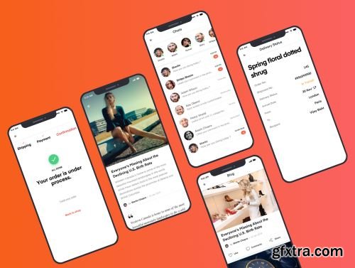 Zior iOS App UI Kit Ui8.net