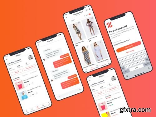 Zior iOS App UI Kit Ui8.net