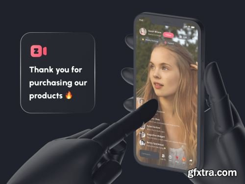 Zuzu - Short Video &amp; Social Media App UI Kit Ui8.net