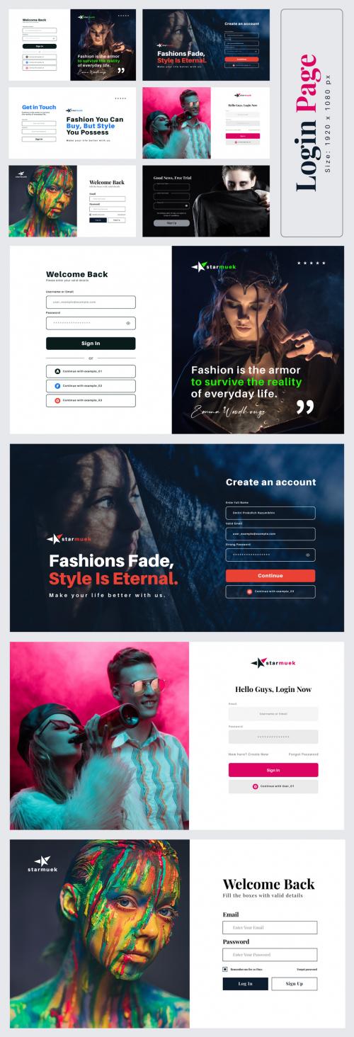 Login Page Design UI UX Design Layout 580233868