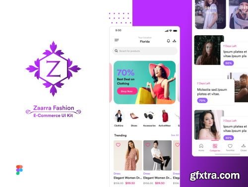 Zaara Fashion ecommerce UI Kit Ui8.net