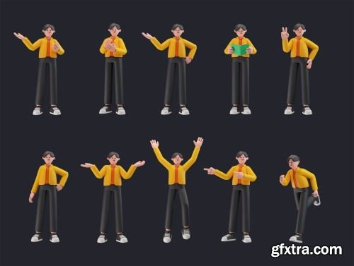 Yellow Boy 3D Character Ui8.net