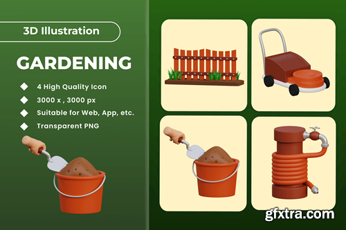 Gardening 3d Illustration v.2 FVP9AE6 Gardening 3d Illustration v.2 FVP9AE6