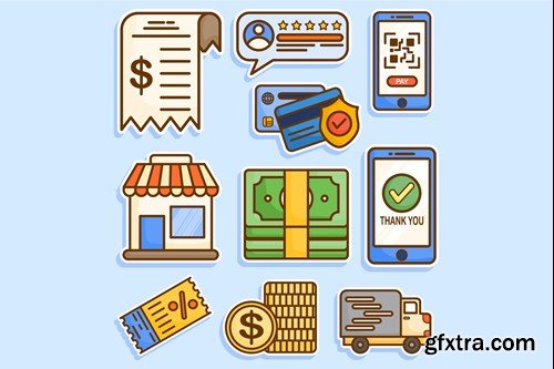 Online Shop Cute Sticker Set WTKC62L Online Shop Cute Sticker Set WTKC62L