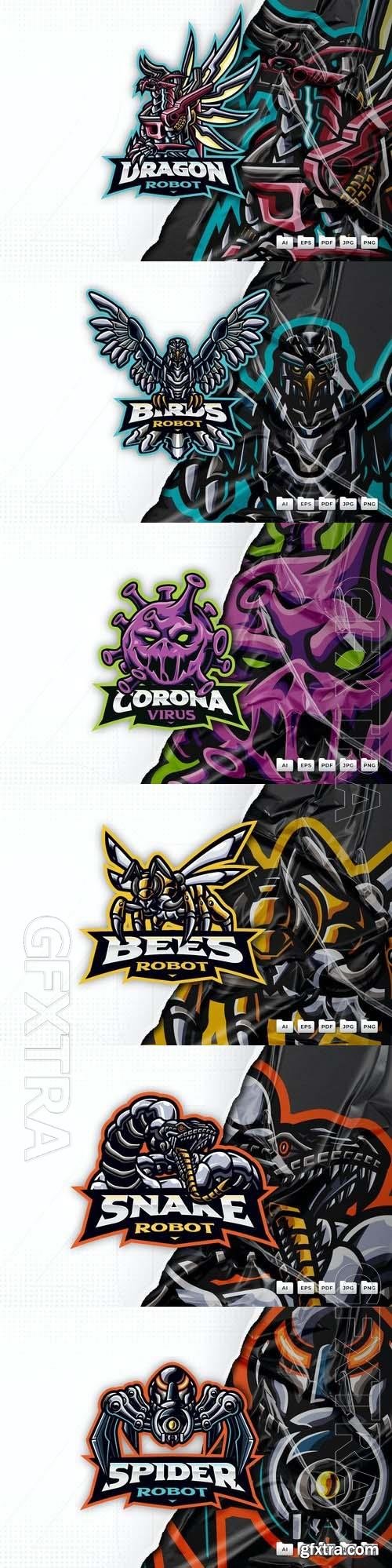 Logo Mascot Vector Design Template #52, 6xEPS