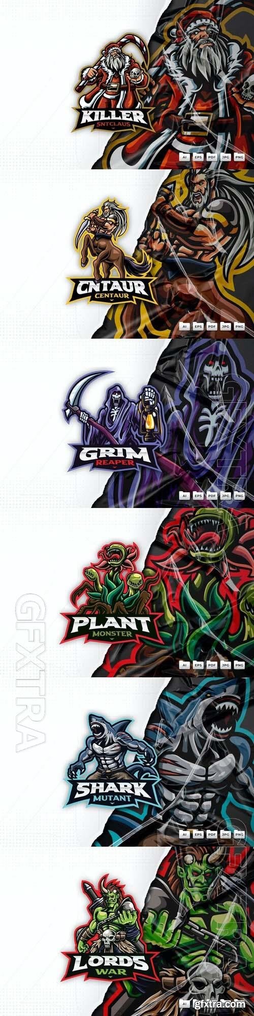 Logo Mascot Vector Design Template #50, 6xEPS