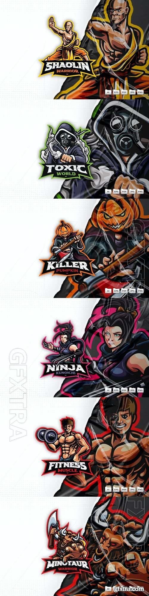 Logo Mascot Vector Design Template #49, 6xEPS