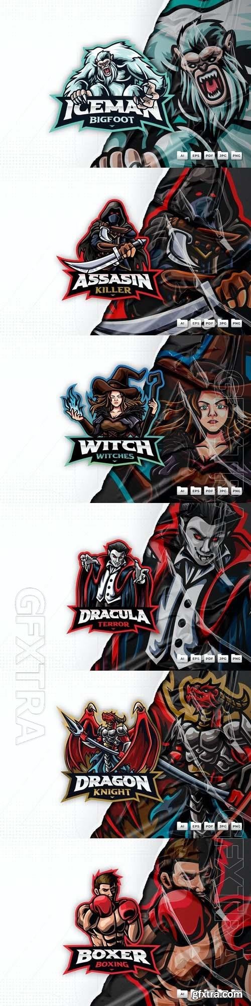 Logo Mascot Vector Design Template #48, 6xEPS