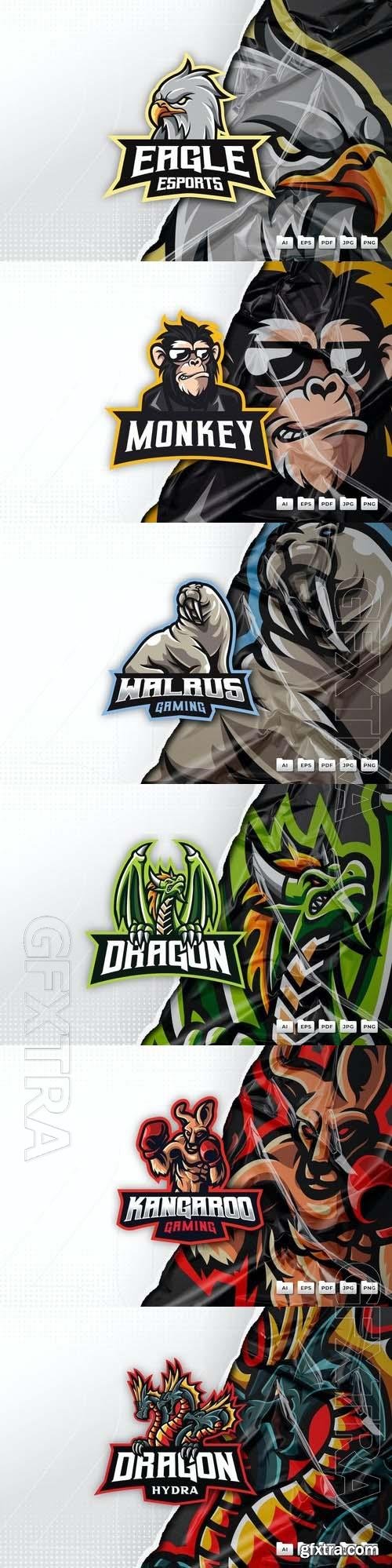 Logo Mascot Vector Design Template #46, 6xEPS