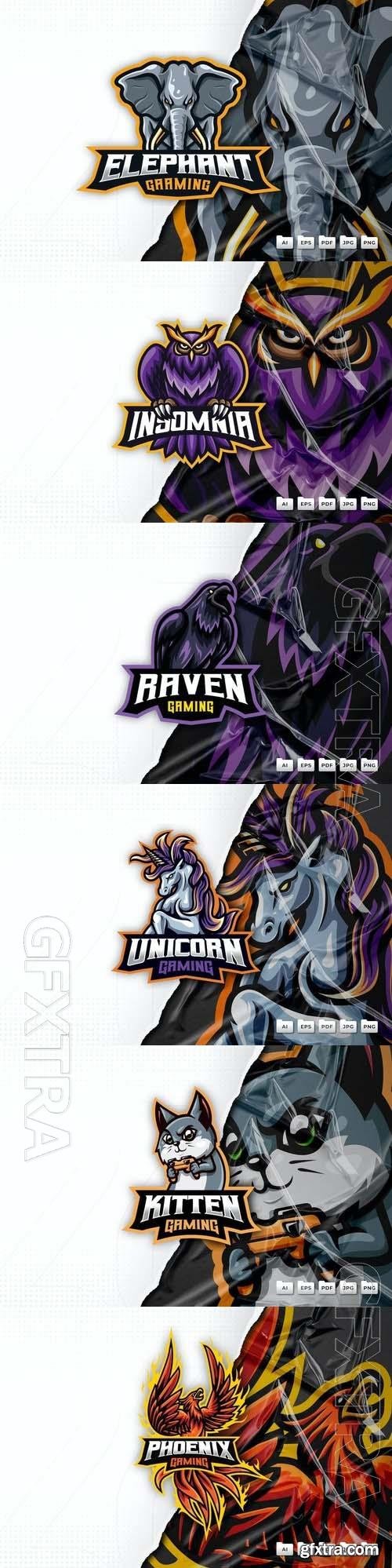 Logo Mascot Vector Design Template #44, 6xEPS