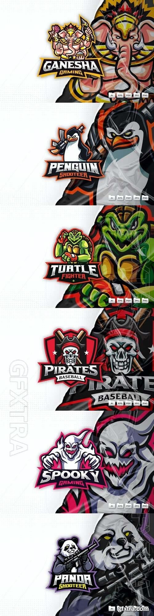 Logo Mascot Vector Design Template #43, 6xEPS