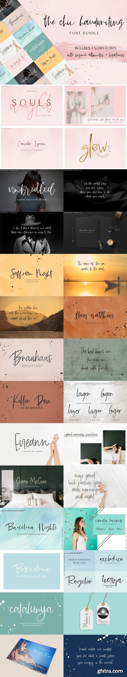 The Chic Handwriting Font Bundle