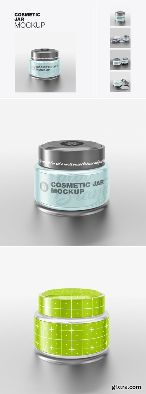 Glass Cosmetic Jar Mockup 7ZCCQRE Glass Cosmetic Jar Mockup 7ZCCQRE