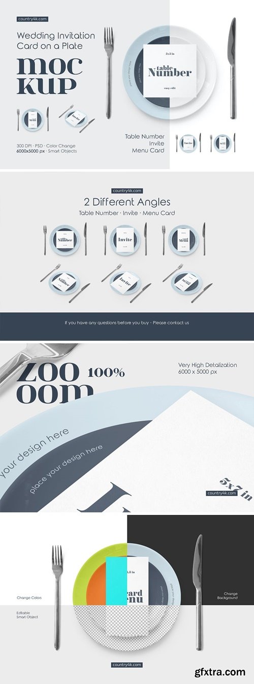 Wedding Invitation Card on a Plate Mockup Set VS56V2S Wedding Invitation Card on a Plate Mockup Set VS56V2S