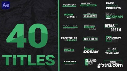 Videohive 40 Titles Pack 4k 47360903 Videohive 40 Titles Pack 4k 47360903