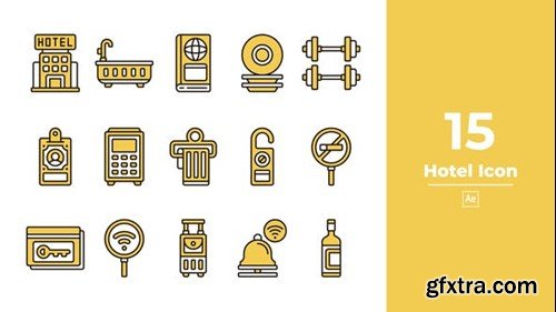 Videohive Hotel Icon After Effect 47365559