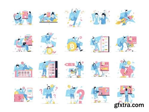 Work Hard Illustrations Ui8.net