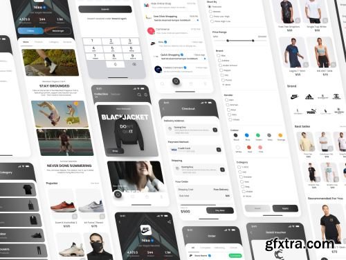 Z-Black E-Commerce App UI Kit Ui8.net