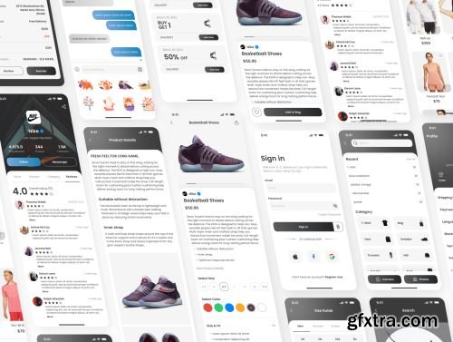 Z-Black E-Commerce App UI Kit Ui8.net