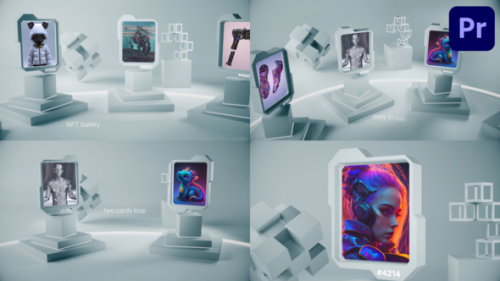 Videohive - NFT Gallery Cards Presentation for Premiere Pro - 47317443 - 47317443