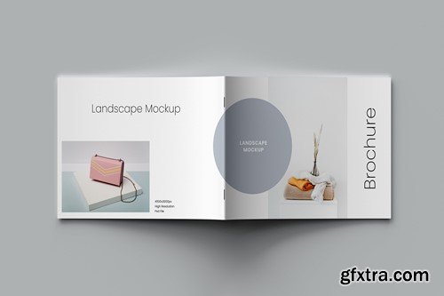 A5/A4 Landscape Brochure Mockup RN3J8HR A5/A4 Landscape Brochure Mockup RN3J8HR
