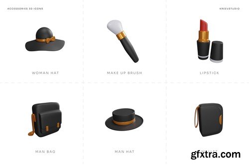 Accessories 3D Icons PFRPSL7 Accessories 3D Icons PFRPSL7