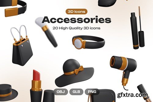 Accessories 3D Icons PFRPSL7 Accessories 3D Icons PFRPSL7