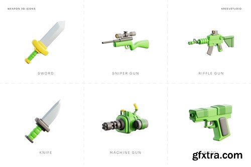Weapon 3D Icons UXTUCJ4 Weapon 3D Icons UXTUCJ4
