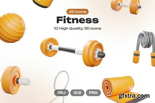 Fitness Equipment 3D Icons LJQYH6Y Fitness Equipment 3D Icons LJQYH6Y