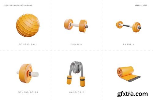 Fitness Equipment 3D Icons LJQYH6Y Fitness Equipment 3D Icons LJQYH6Y