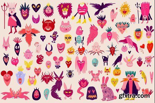 Halloween monsters and characters QZ8GRR4 Halloween monsters and characters QZ8GRR4